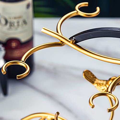 Soporte para botellas de vino de hierro para mesa miniatura 4