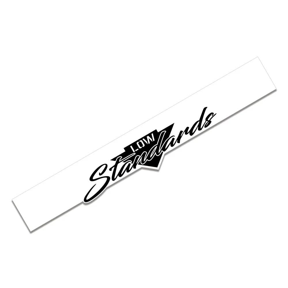 Bertdcx Black Auto Accessory Low Standards Slogan Car Windshield Stickers Creative Vinyl Decal Personalized Auto(Black)