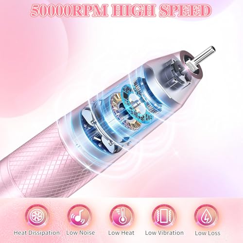 Kit Profesional de Lima Eléctrica para Uñas 50000RPM miniatura 4