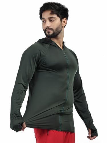 Image of Diamond Fashion Men's Gym Hoodie Jacket | Lightweight Stretchable Activewear for Workout, Running & Fitness | Quick Dry Full Zip Sports Hoodie for Men
