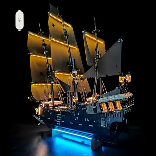 Led Light Kit Compatible with Lego 10365 Black Pearl Pirate Ship(Model NOT Included) - Creative Lighting for Lego 10365 Building Set
