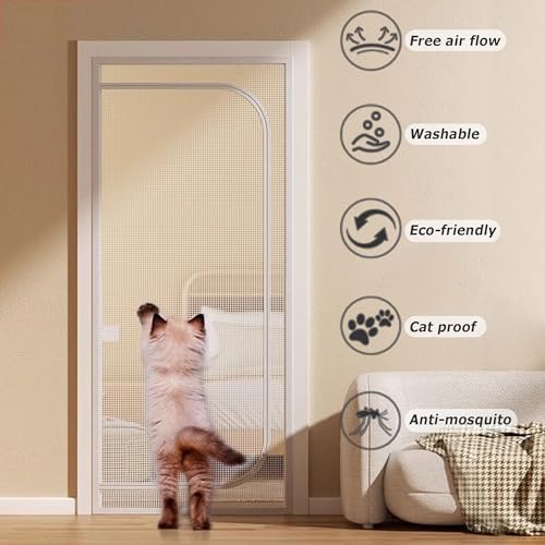 Filet de protection pour chats avec fermeture éclair double face robuste - 5
