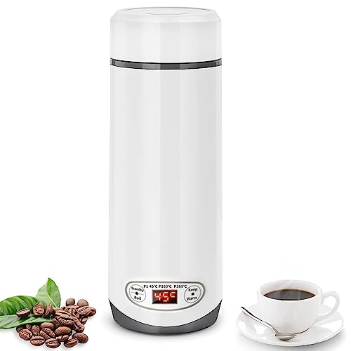 電気ケトル 小型 携帯用 電気ポット 携帯湯沸かし器 350ML 8段温度調節/加熱/保温機能 電子ケトル 旅行用 LCD温度表示 急速沸かし 空焚き防止機能 漏れない トラベルケトル 携帯便利 旅行 車中泊 コーヒー 紅茶に使用
