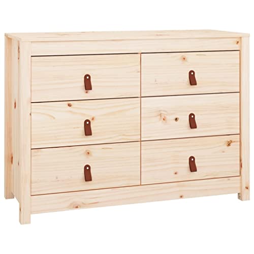 vidaXL Aparador Auxiliar Armario Consola Mueble Almacenamiento Estantería Salón Sala de Estar Casa Decoración de Madera Maciza de Pino Cover