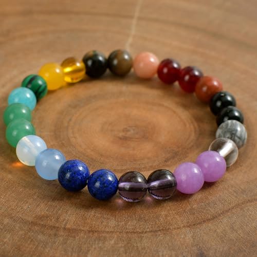 3PCS Natural Stone Bracelet Stretch Beaded Bracelet Healing Crystal Stones Bring Good Luck Success Blessings4