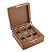 Uhrenbox 6 Steckplätze Holzschmuck Collection Case Organizer Holder mit Metallschloss und abnehmbaren braun/beige Kissen für Herren und Damen