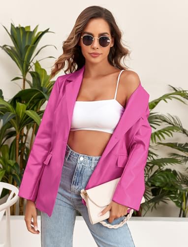 CYCLAMEN 2024 Fall Womens Faux Leather Jacket Blazer Motorcycle Coats Winter Outfits Clothes4