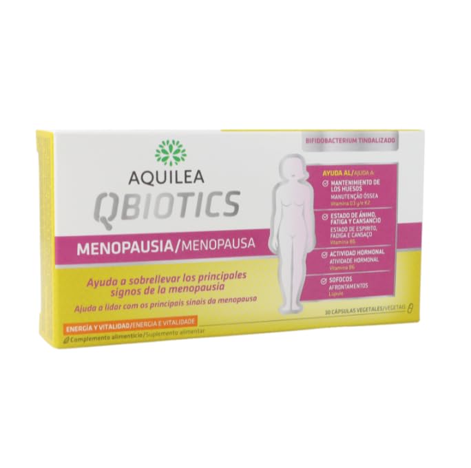 AQUILEA Qbiotics Menopausia 30 Cápsulas Vegetales - Ayuda a Sobrellevar los Principales Signos de la Menopausia - Complemento Alimenticio