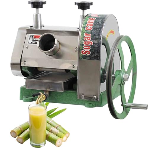 Stainless Steel Manual Sugar Cane Juicer Machine with Three Rollers for Efficient Juicing, 2.5 Inch Inlet