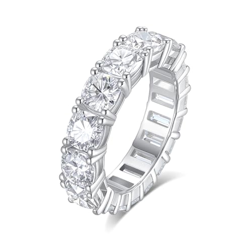 Moissanite Engagement Rings for Women D Color VVS1 Sterling Silver with 18K White Gold Plated Promise Ring Valentine Wedding Aniversary Ring3