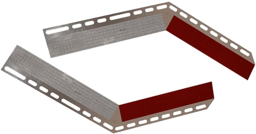 Mytee Products 24" x 3" Angled Aluminum Mud Flap Reflector Reflective Tape Strip for Semi Truck & Semi Trailer Mud Flap Hanger - DOT Approved Conspicuity Tape (RT35)