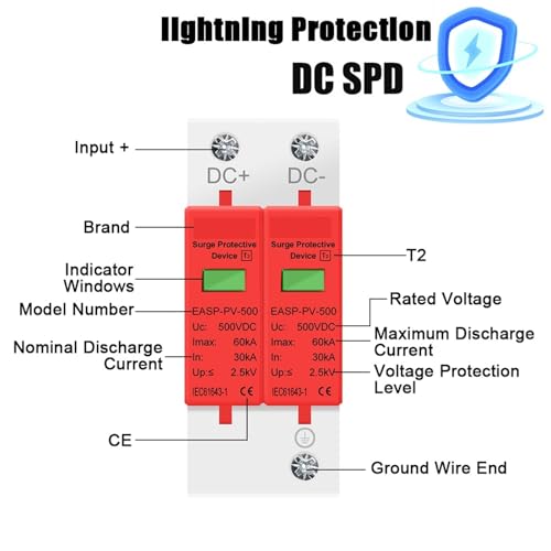 Parafoudre AC 385V protection contre les surtensions 3 pôles 60KA maison - 5