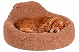 hundebett - katzenbett - Sofa Felpa Mokka - 70x70x33 cm - weiches plüschbett mit abnehmbarem waschbarem Bezug und Rutschfester Unterseite
