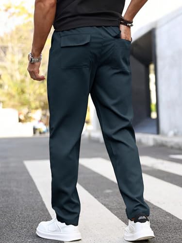 Image of Noble Monk Men's Formal Trousers | Regular Fit Stylish Pants for Men | Comfortable Solid Trousers | Classic Formal Wear for Men | Smart and Versatile Everyday Wear