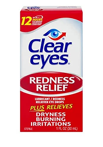 Clear Eyes | Maximum Redness Relief Eye Drops | Up to 12 Hours of Soothing Comfort | 1 oz | Pack of 4