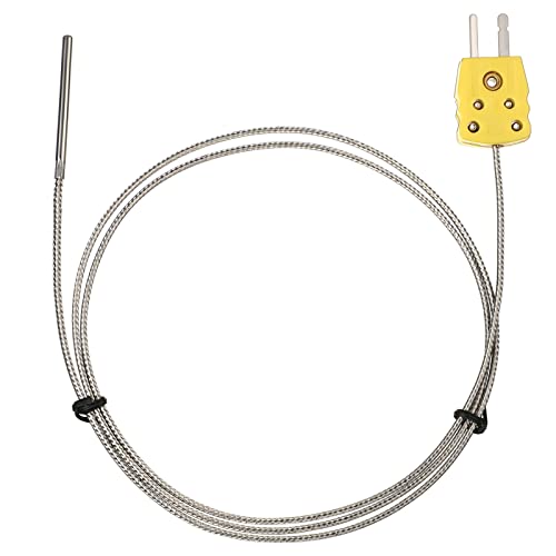 Yunsailing Type K Thermocouple Probe Tl1004 K Type Sensor Probes Metal Mini Connector Temperature Sensor for Meter in Temperature Range from 0 to 500 Celsius(1 Pcs)