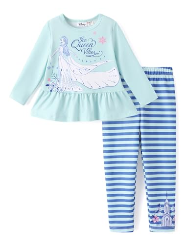 Image of Disney Minnie Mouse Frozen Princess Marvel Toddler Girls Clothes Long Sleeve Sweatshirt + Leggings 2pcs Outfits Set 2-6Y