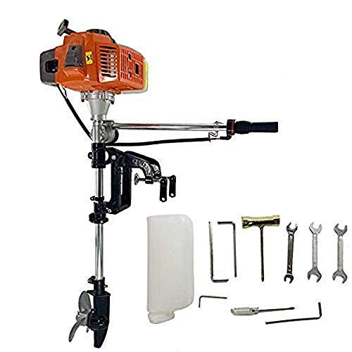 ECUTEE 2 Stroke Outboard Motor 4HP Outboard Motor 63CC Boat Motor Heavy Duty Outboard Motor Boat Eng