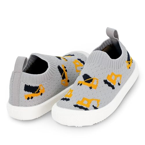 Image of JAN & JUL Slip-on Knit Shoes, Machine Washable and Lightweight Sneakers for Toddler Boys and Girls