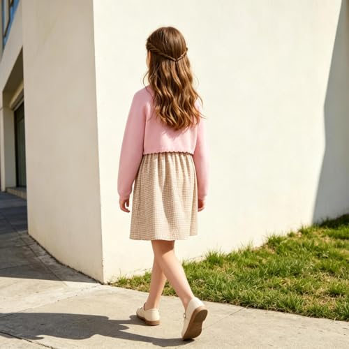 Image of Cropped Shrug Cardigan Girls Cotton Soft Long Sleeve 5-12 Years (Dressy)