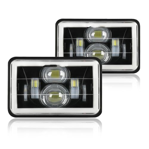 Phare LED 4X6 moto XR250 XR400 XR650 pour feux de piste nocturne et aventure tout-terrain