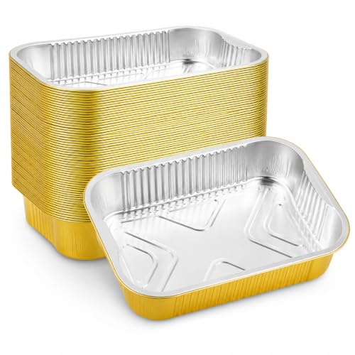 JARDLITE 35 Pack Aluminum Pans Half Size 9x13 Extra Heavy Duty