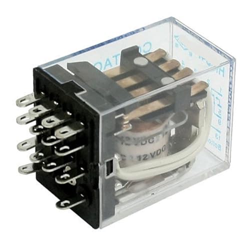 Relé electromecánico 4PDT 5A con bobina de baja tensión para paneles de control