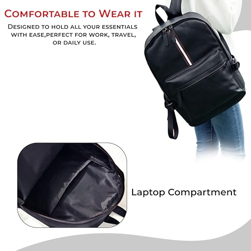 Image of Kraptick Multi-functional Backpack-Waterproof Laptop Backpack, Office Bag with PU Leather Design, Professional Bag for Laptops and Work, Durable and Stylish Bags for Travel