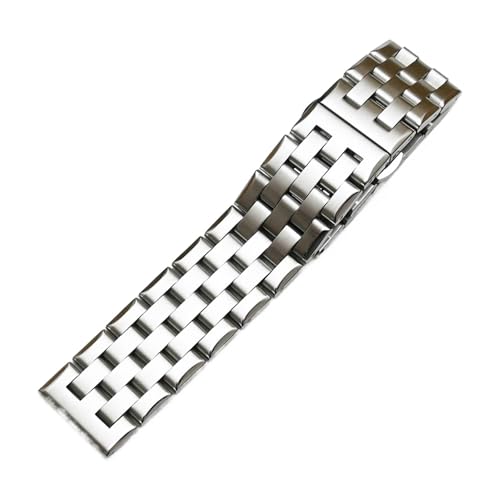 Bracelet de montre en acier inoxydable élégant avec boucle papillon pour homme