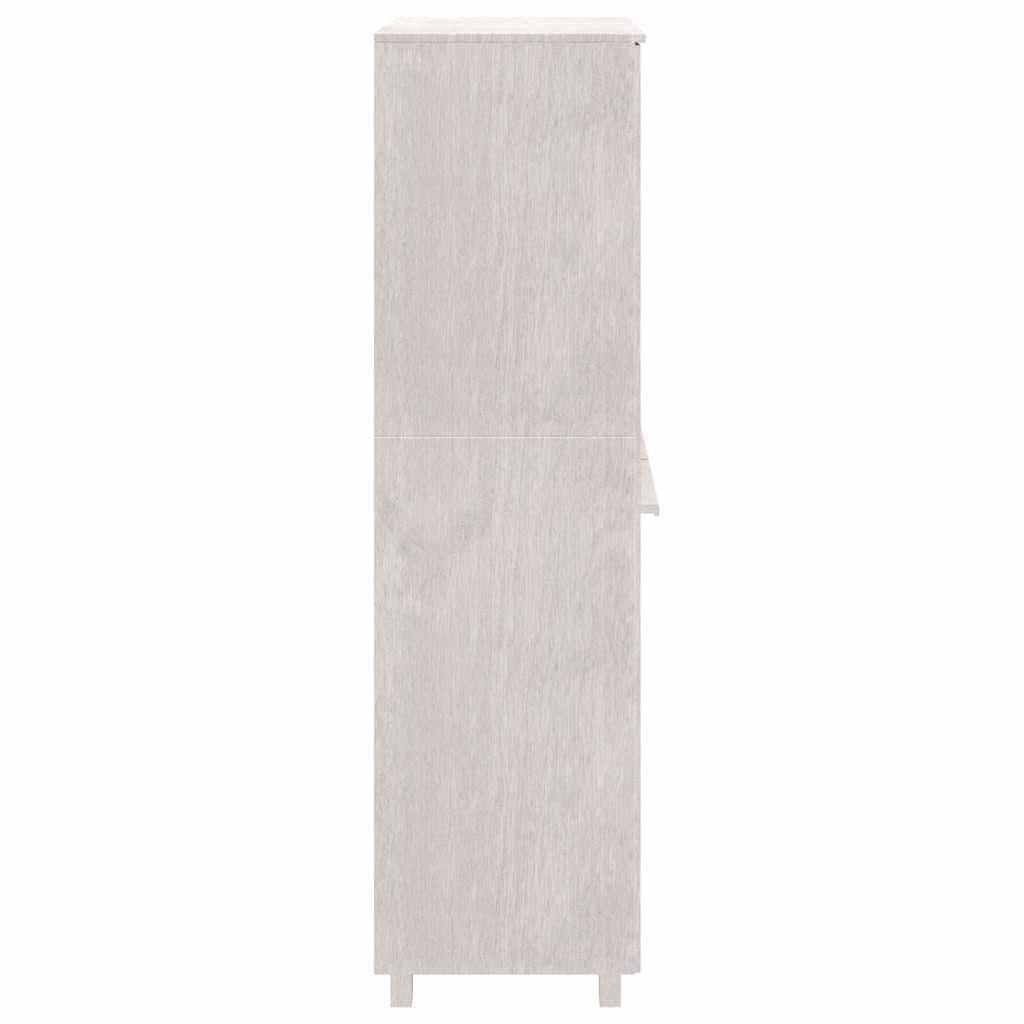 Makastle Garde-Robe Blanc 89x50x180 cm Bois Massif de pin