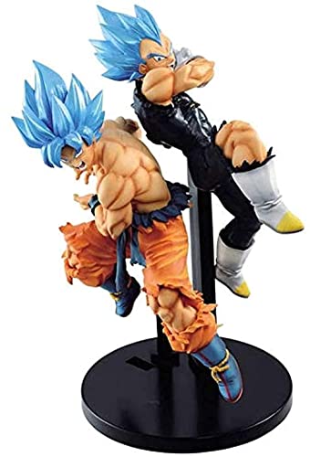 &amp Hand-Made Drache Ball super Blauer Schlacht Sohn Goku Vegeta Anime Figur 20 cm-super Saiyan Mann-Figur Dekoration Ornamente Sammlerstücke Spielzeug Animationen Zeichen Modell Cover