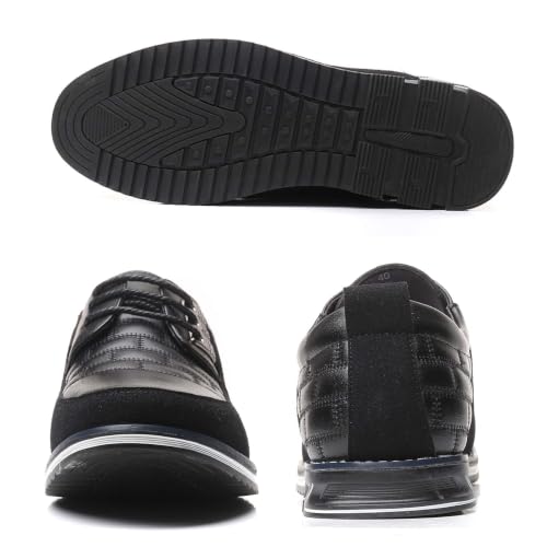 Image of Mens Dress Shoes Casual Business Oxford Derby Orthopedic Leather Shoes Simple Lace-up Walk Loafers Flats Shoes for Men