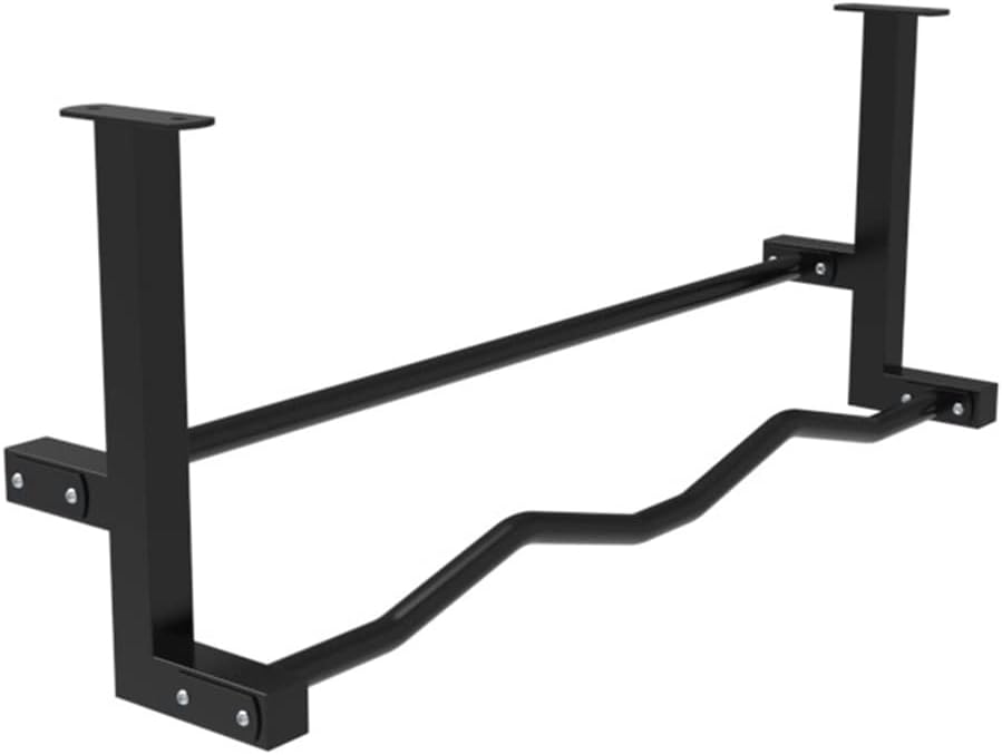 Wall-Mounted Pull-up bar - 2-Layer Design-high and Low Horizontal bar - Home Gym Strength Training Fitness bar - 3 Styles - Load 300kg (Color : Style 1-Straight Rod 110CM) (Style 2 Bending Rod 130cm)
