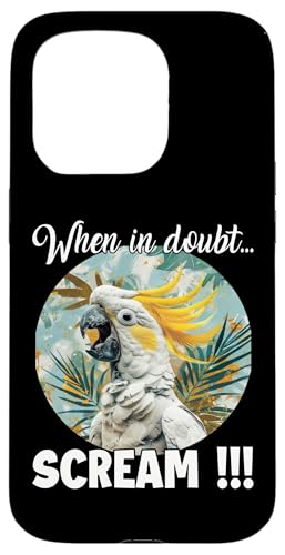 Cockatoo Meme T�A������̂��߂̖ʔ������уI�E�� �X�}�z�P�[�X iPhone 15 Pro �p