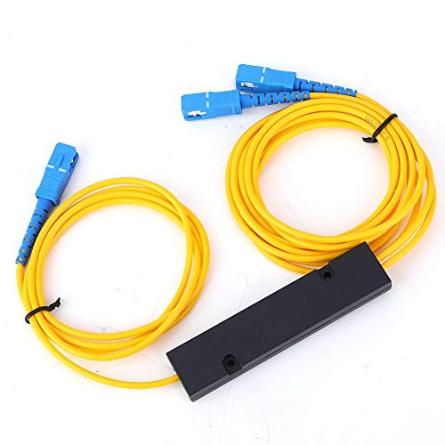 Divisor de fibra ótica monomodo, módulo divisor FBT 1x2 com interface SC/UPC 1310-1550nm 55dB