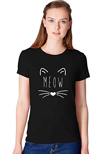 Image of Workshop Graphic Printed T-Shirt for Women | Funny Quote Meow tee| English Slogan Stylish T Shirt Sarcasam Casual Collage, Office tees Black