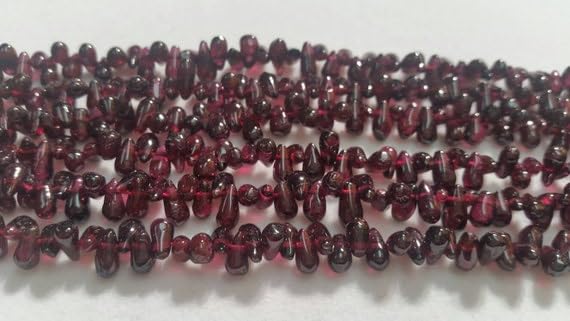 Garnet Smooth Drops briolettes 4x7mm pour enfilage et création de bijoux fait main