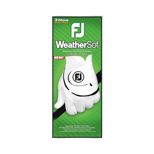FootJoy WeatherSof Women's 2-Pack Golf Glove, White, Left Hand (for Right Handed Golfer), S EU - Image 2