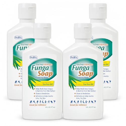 Pedifix FungaSoap Tea Tree Oil Foot &amp; Body Wash, 6 fl oz, Pack of 4