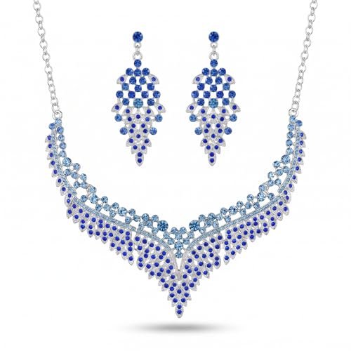 Joyería formal para mujeres con cristales facetados y acabado premium