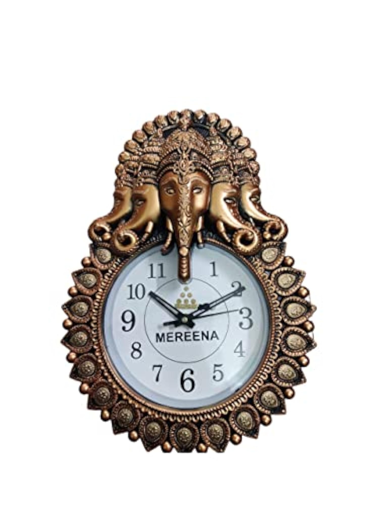 MEREENA Decorative Wall Clock, Brown