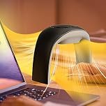 Nauttxon Desk Mouse Pad Hand Warmer Super Quiet, 230v 100w Heated Personal Desk Hand Warmer Energy Efficient Ceramic Office Heater with Thermostat Low Wattage - Black