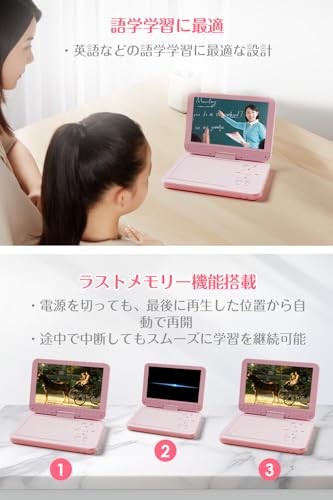 AESTIQUO ポータブルDVDプレーヤー 12.5型 PD101 の商品画像 7