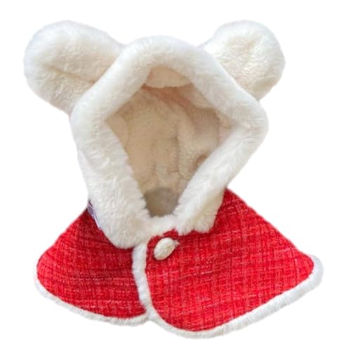 Mllepjdh Capa de Navidad con capucha para mascotas, con capucha para perro, ropa para perro, abrigo de Navidad para perro con capucha, capa de Navidad para mascotas