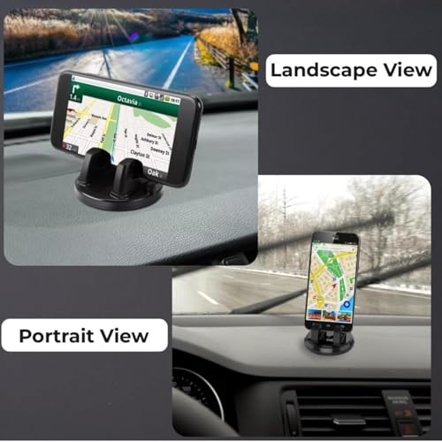 Image of KUSTAR Universal 360 Rotatable Car Mobile Holder | Anti-Slip Silicone Dashboard Phone Stand | Mobile Holder for Car Dashboard & Home /Office