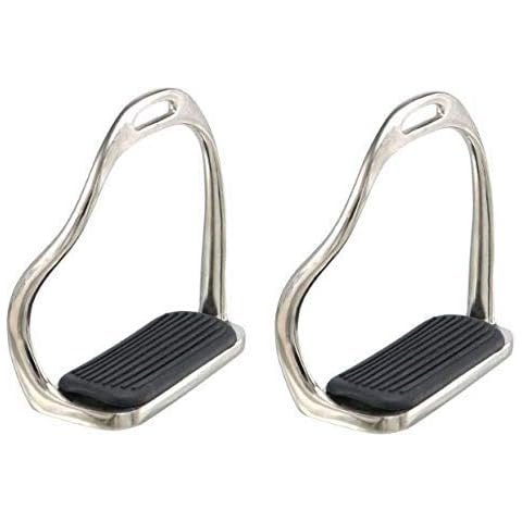 ProRider Horse Saddle English 4-3/4" Irons SS Bent Leg Safety English Stirrups 51158 Cover