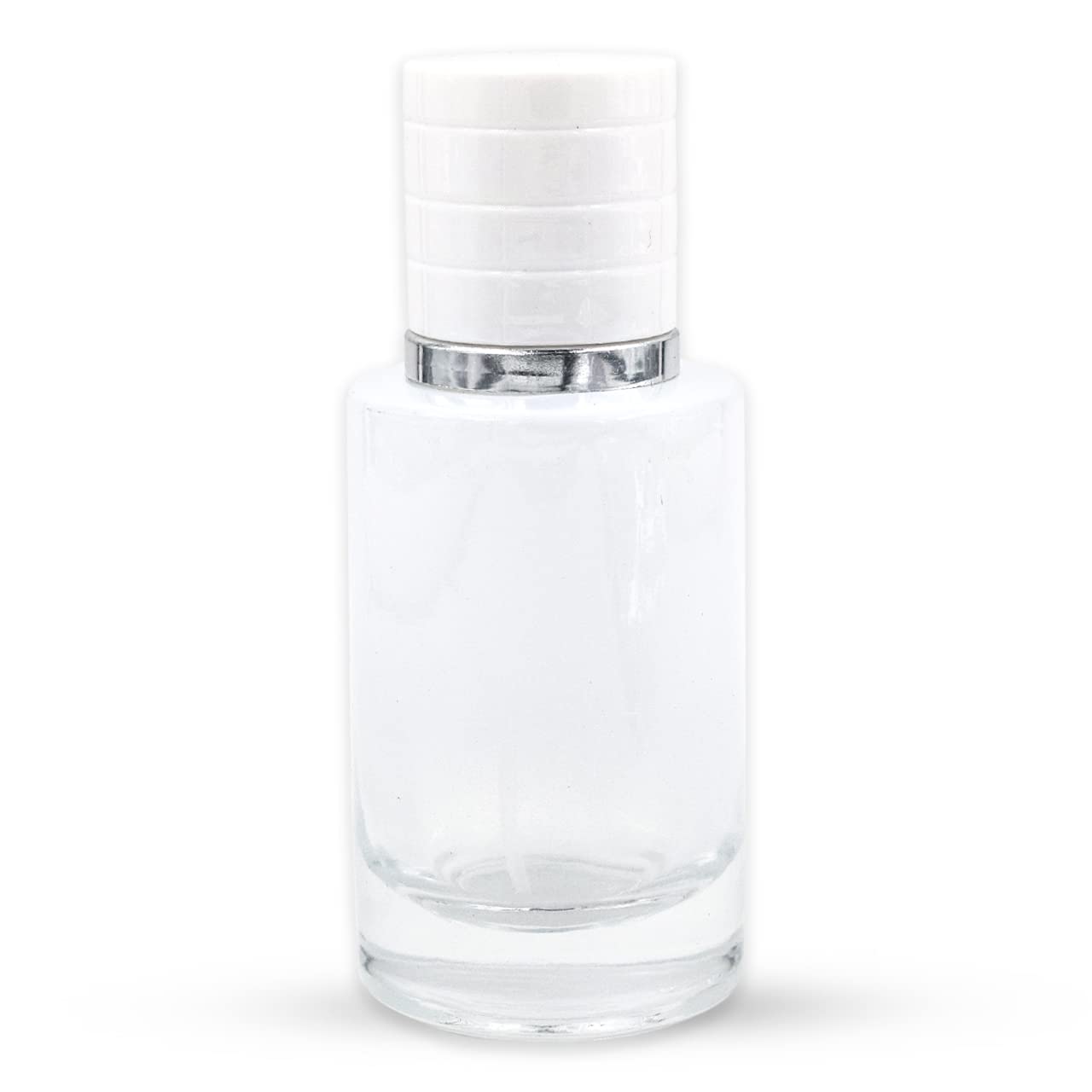 Hunky Dory 30ml Double Colour Effect White Transparent Empty Refillable Reusable Perfume Bottle With Cap and Easy Pump For Perfume, Essential oil, Beauty use.(Color May Vary)-image-6