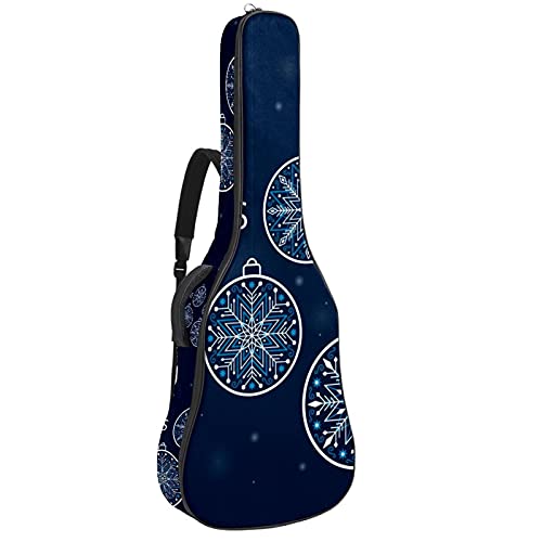 Housse de transport pour guitare électrique avec double bandoulière rembourrée motif flocon