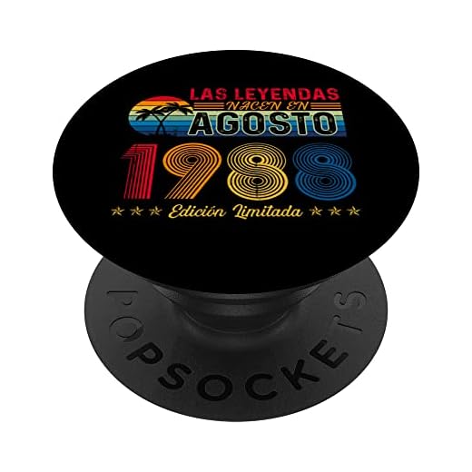 Las Leyendas Nacen En Agosto 1988 34 Años Cumpleaños vintage PopSockets PopGrip Intercambiable