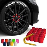 ColorLugs Vinyl LugCap Lug Nut Cover Red | Flexible Fit Lug Nut Cap | Fits 21-23mm Wide x 1 Inch deep | Pack of 20 & Deluxe Extractor | Available in a Variety of Colors and Sizes | Made in The USA